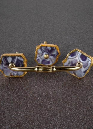 Assorted Shape Purple Agate Stone Amazing Cabinet Drawer Dresser PUll