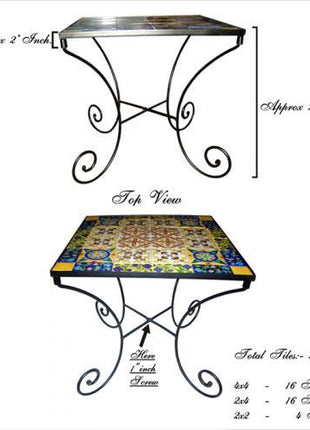 Pottery Tile Coffee Table - Design - NBPICT-001