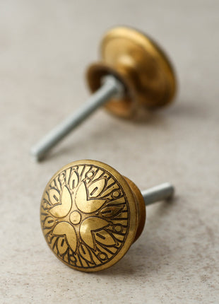 Brass Antique Round Shape Cabinet Drawer Knob