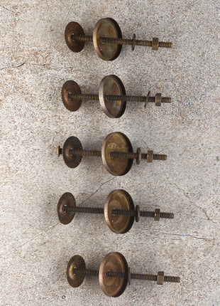 Brass Antique Set of 5 Screw