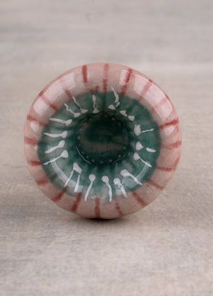 Handmade Round Multi Color Ceramic Knob