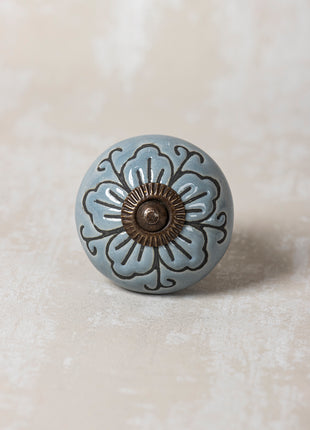Turquoise Color Ceramic Knob