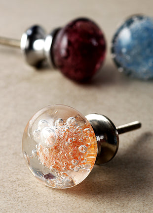 Stylish Orange Bubble Glassware Dresser Cabinet Knob