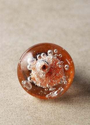 Stylish Orange Bubble Glassware Dresser Cabinet Knob