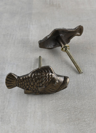 Unique Metallic Fish Shape Knob