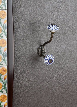 Decorative Ceramic Metal Wall Hook With Ceramic Knob