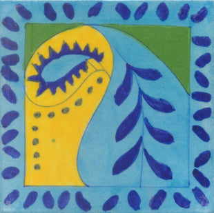 Yellow,Turquoise,Green and Blue Colored Tile