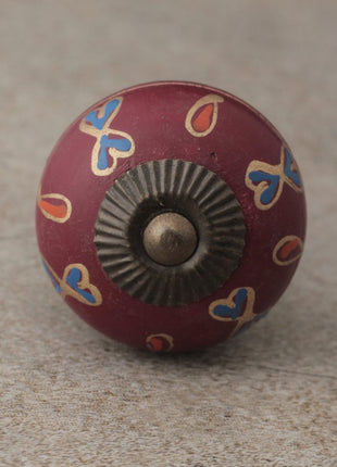Red and Dark Red Wooden knob
