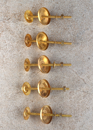 Brass Polished Metal Screw Set of 5 pcs