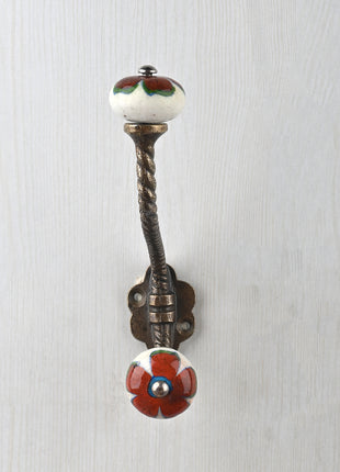 Round Beaded Antique Knob With Metal Wall Hanger