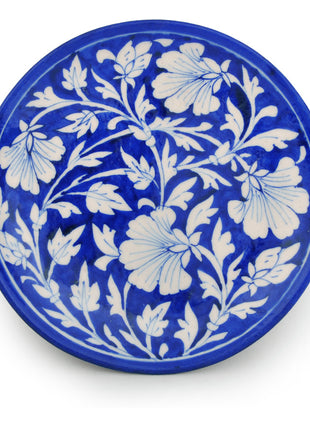 White Desing Flower with Blue Base Plate