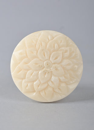 Stylish White Star Embossed Bone Kitchen Cabinet Knob