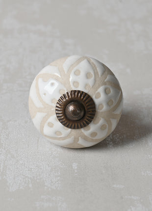 White Ceramic Knob