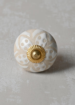 White Ceramic Knob