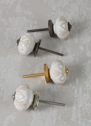 White Ceramic Knob