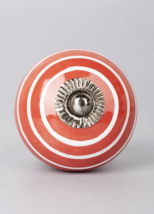 Red Color Ceramic Cabinet Knob