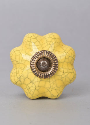 Yellow Ceramic Cabinet Knob