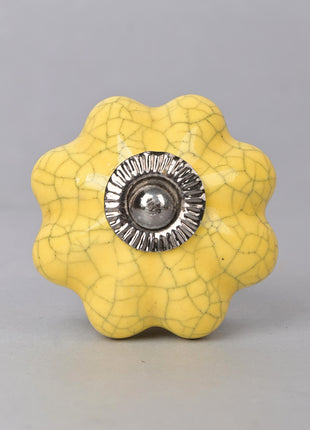 Yellow Ceramic Cabinet Knob