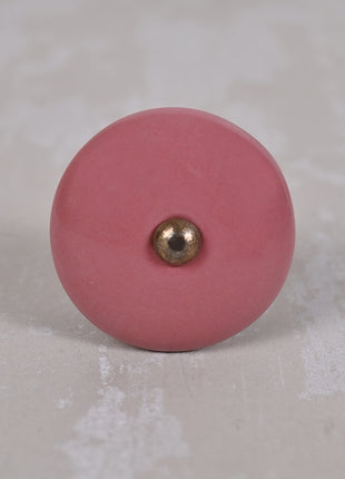 Pink Round Ceramic Dresser Cabinet Knob