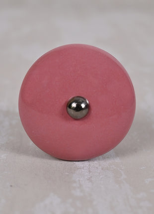 Pink Round Ceramic Dresser Cabinet Knob