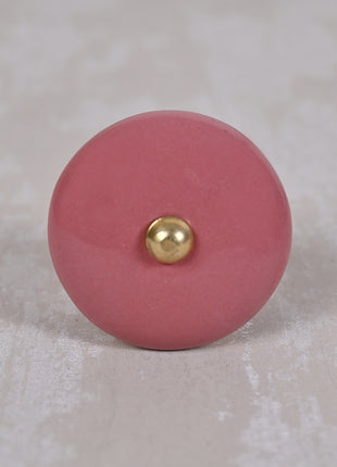 Pink Round Ceramic Dresser Cabinet Knob