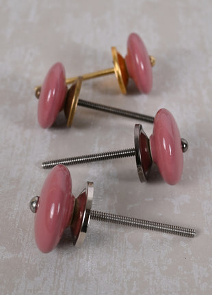 Pink Round Ceramic Dresser Cabinet Knob