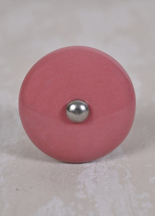 Pink Round Ceramic Dresser Cabinet Knob