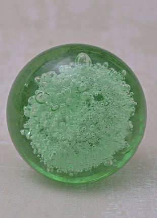 Stylish Aqua Sea Green Bubble Glassware Drawer Knob