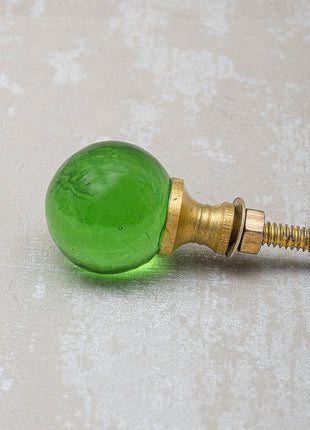 Antique Green Round Shaped Drawer Cabinet Glass Knob