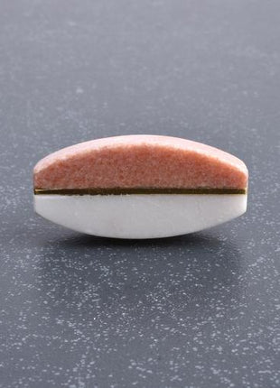 Pink And White Agate Stone Drawer Knobs
