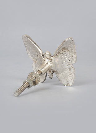 Butterfly Shape Unique Silver Metallic Knob