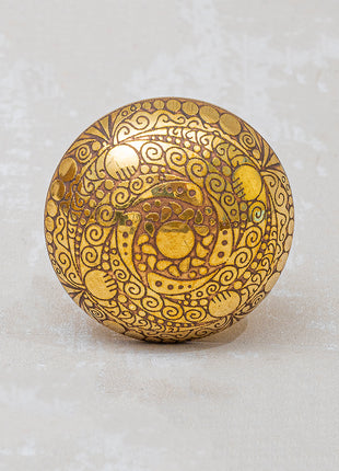 Brass Antique Round  Shape Cabinet Drawer Knob