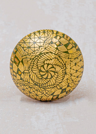 Brass Antique Round  Shape Cabinet Drawer Knob