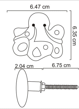 Octapas Shape Metal Knob