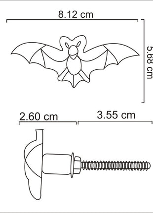 Bat Shape Metal Knob