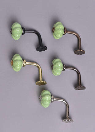 Curtain Tie Backs Hook Decorative Wall Hook-Green (Set of Two)