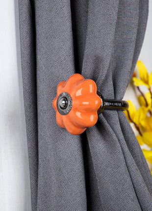 Curtain Tie Backs Hook Decorative Wall Hook-Orange (Set of Two)