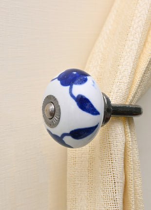 Curtain Tie Backs Hook Decorative Wall Hook-Blue (Set of Two)