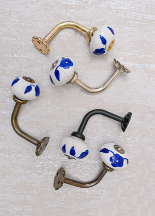 Curtain Tie Backs Hook Decorative Wall Hook-Blue (Set of Two)