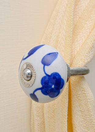 Curtain Tie Backs Hook Decorative Wall Hook-Blue (Set of Two)