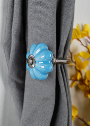 Curtain Tie Backs Hook Decorative Wall Hook-Turquoise (Set of Two)