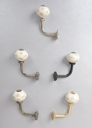 Curtain Tie Backs Hook Decorative Wall Hook- White (Set of Two)