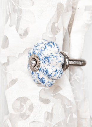 Curtain Tie Backs Hook Decorative Wall Hook-Blue (Set of Two)