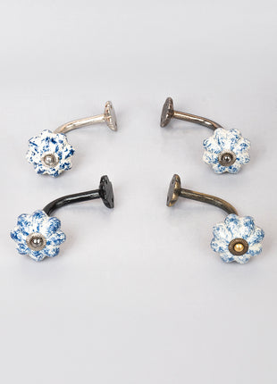 Curtain Tie Backs Hook Decorative Wall Hook-Blue (Set of Two)