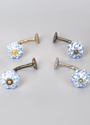 Curtain Tie Backs Hook Decorative Wall Hook-Light Blue (Set of Two)