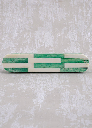 Natural Handmade Horn Bone Drawer Pull-Green White-02