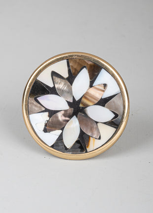 Unique Black and White Mother of Pearl Drawer Cabinet Knob