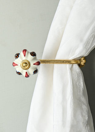 Curtain Tie Backs Hook Decorative Wall Hook-Brown (Set of Two)