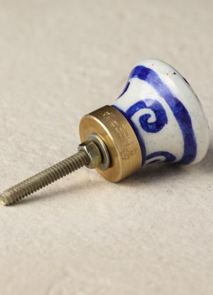 Elegant Blue Shell Ceramic Blue Pottery Drawer Knob