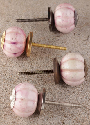 Unique Rustic Pink Ceramic Wardrobe Cabinet Melon Knob